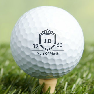 Stepfather Monogram Initial Name Year Man Of Merit Golf Balls
