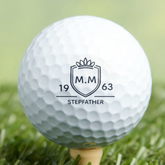 Stepfather Monogram Initials Name Man Of Merit Golf Balls