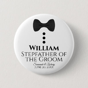 Stepfather of the Groom Wedding Button Name Tag