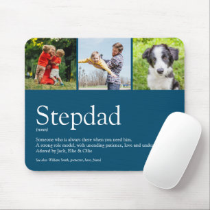 Stepfather Stepdad Definition 3 Photo Fun Blue Mouse Pad