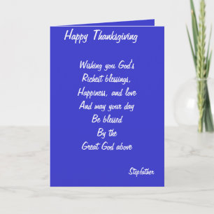 Stepfather thanksgiving cards