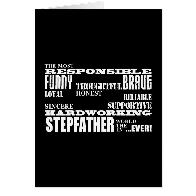 Stepfathers & Stepdads Birthdays Parties Qualities (Front)