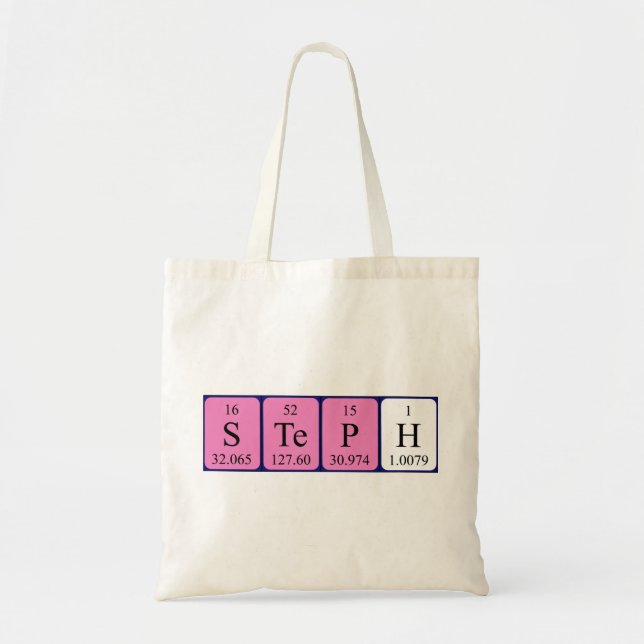 Steph periodic table name tote bag (Front)