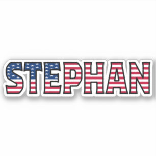 Stephan Name Vorname USA Sticker Stickerset