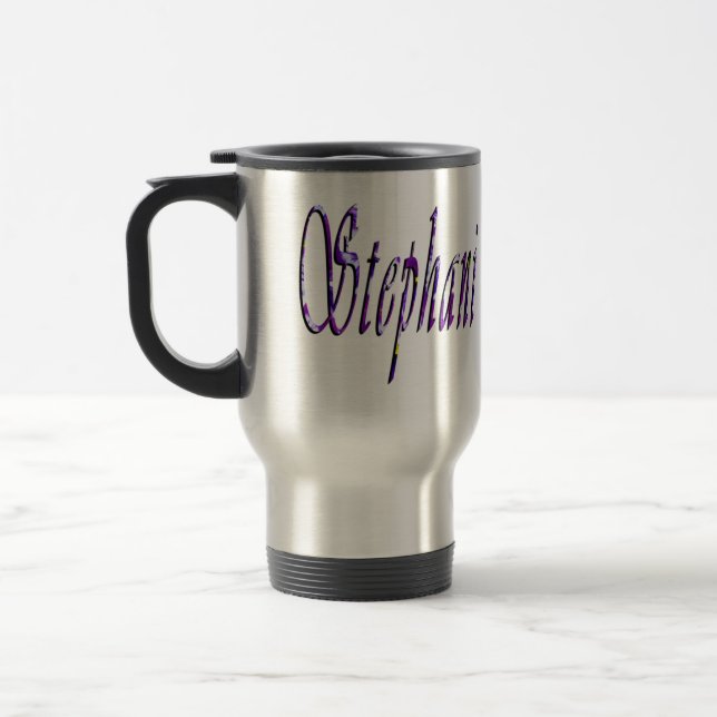 Stephanie, Name Logo, Travel Mug (Left)