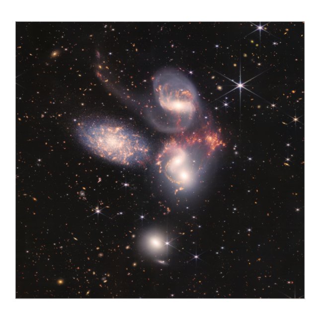 Stephan's Quintet 5 Galaxies Deep Field James Webb Photo Print (Front)