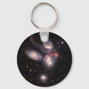 Stephan's Quintet 5 Galaxies in Deep Field Key Ring