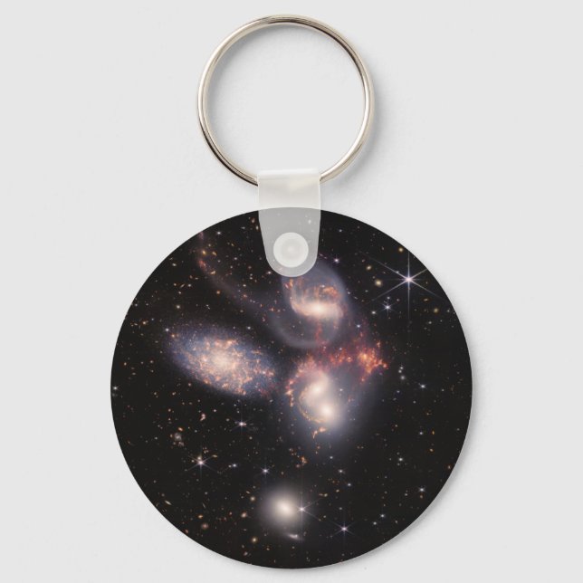 Stephan's Quintet 5 Galaxies in Deep Field   Key Ring (Front)
