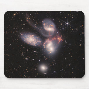 Stephan's Quintet 5 Galaxies in Deep Field Mouse Pad