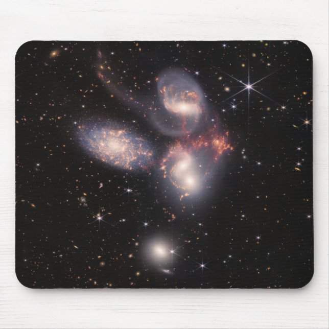 Stephan's Quintet 5 Galaxies in Deep Field   Mouse Pad (Front)
