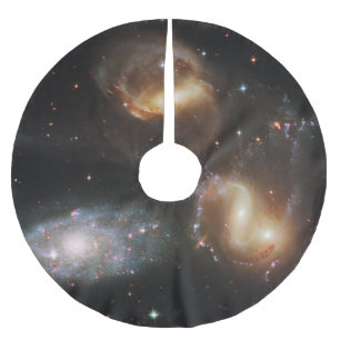 Stephan's Quintet: A Galaxy Galactic Wreckage Brushed Polyester Tree Skirt