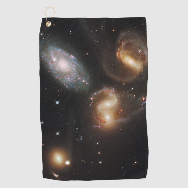 Stephan's Quintet: A Galaxy Galactic Wreckage Golf Towel (Front)