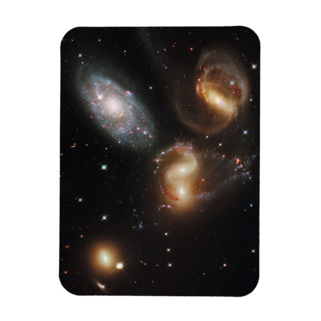 Stephan's Quintet: A Galaxy Galactic Wreckage Magnet (Vertical)