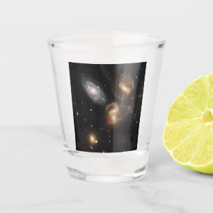 Stephan's Quintet: A Galaxy Galactic Wreckage Shot Glass