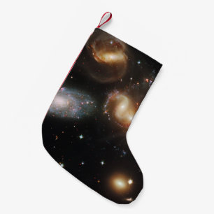 Stephan's Quintet: A Galaxy Galactic Wreckage Small Christmas Stocking