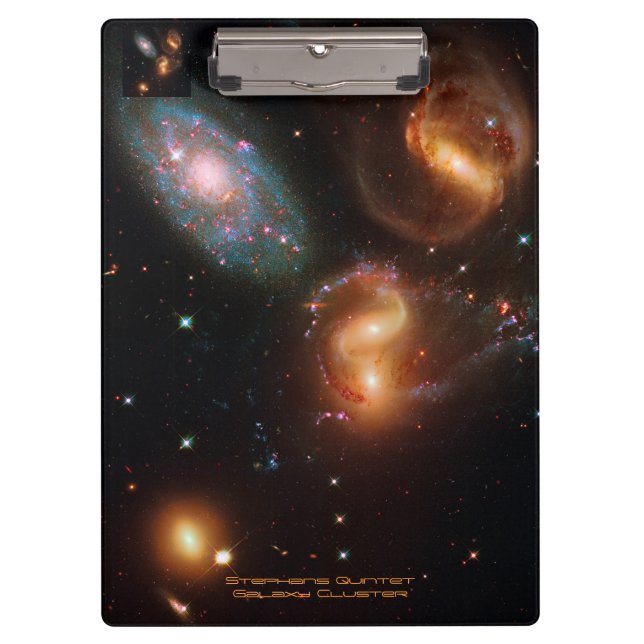 Stephans Quintet deep space star galaxy cluster Clipboard (Front)
