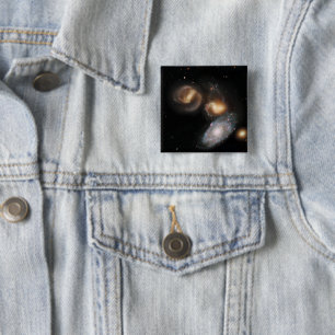 Stephan's Quintet Galaxies 15 Cm Square Badge