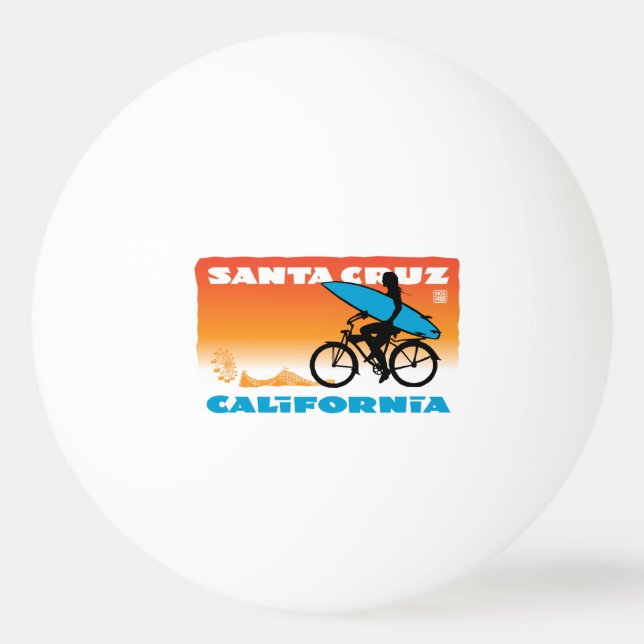 Stephen Hosmer's Surfer Girl Orange Ping Pong Ball (Front)