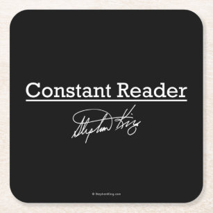 Stephen King, Constant Reader Square Paper Coaster