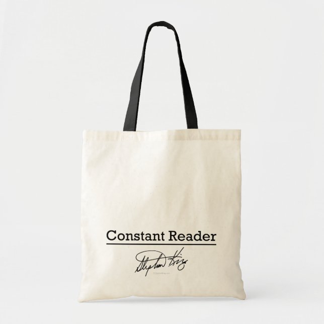 Stephen King, Constant Reader Tote Bag (Front)