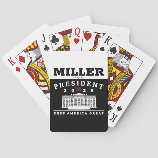 STEPHEN MILLER 2028 PLAYING CARDS (Back)