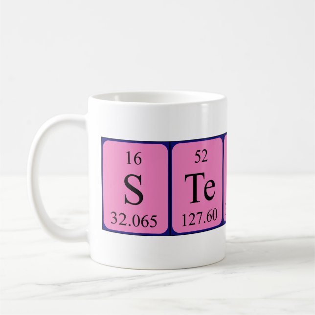 Stephen periodic table name mug (Left)