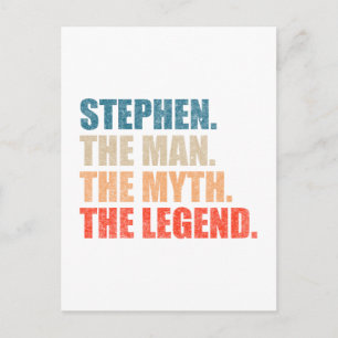 Stephen The Man The Myth The Legend Postcard