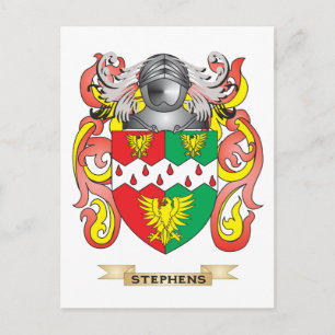 Stephens Coat of Arms (Family Crest) Postcard