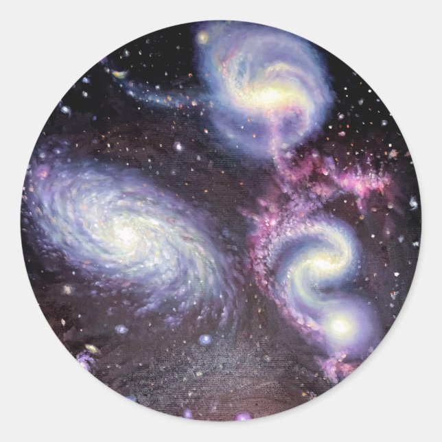 Stephen's quintet classic round sticker (Front)