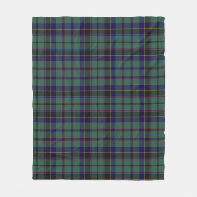 Stephenson Clan Tartan Plaid Fleece Blanket (Front)