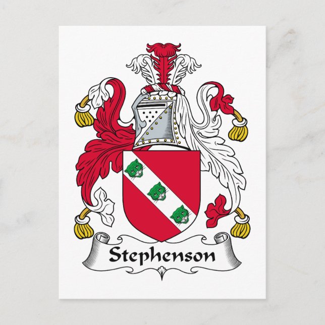 Stephenson Family Crest Postcard (Front)