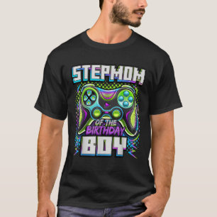 Stepmom of the Birthday Boy Matching Family Video  T-Shirt