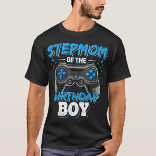 Stepmom of the Birthday Boy Matching Family Video  T-Shirt
