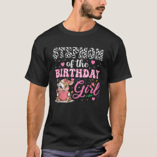 Stepmom of The Birthday Girl Highland Cow 1St Birt T-Shirt