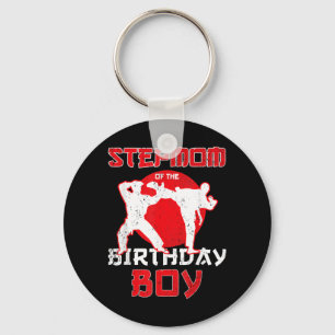 Stepmom Of The Birthday Karate Taekwondo Boy Key Ring