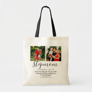 Stepmom Script Quote Photo Tote Bag