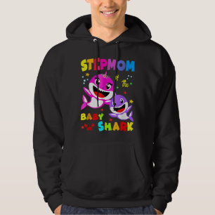 Stepmom Shark Stepmom Shark Family Mother's Day Hoodie
