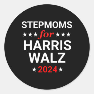 Stepmoms For Kamala Harris Wheimer  Classic Round Sticker