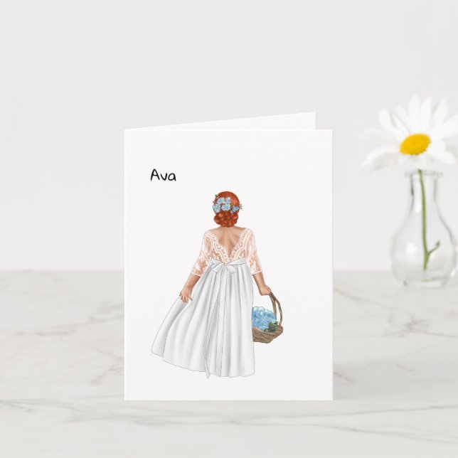 Stepmother to stepdaughter wedding day(Redhaired)  Card (Small Plant)