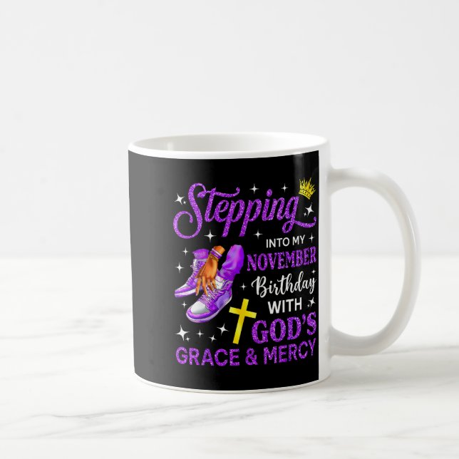 Stepng Into My November Birthday Queen Sneakers Gi Coffee Mug (Right)