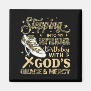 Stepng Into My September Birthday Women Girl Camo  Magnet