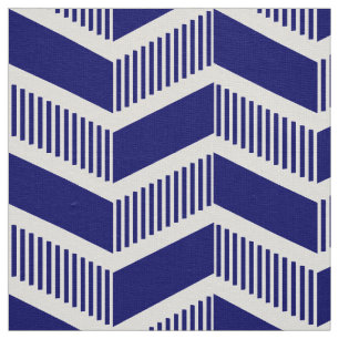 Stepped Chevrons - Deep Navy Fabric