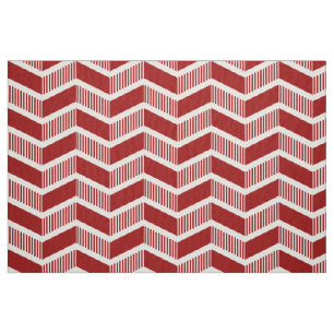 Stepped Chevrons - Ruby Red Fabric