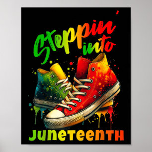 Steppin Into Juneteenth African American Women Afr Poster