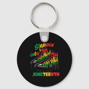 Steppin' Into Juneteenth  Key Ring