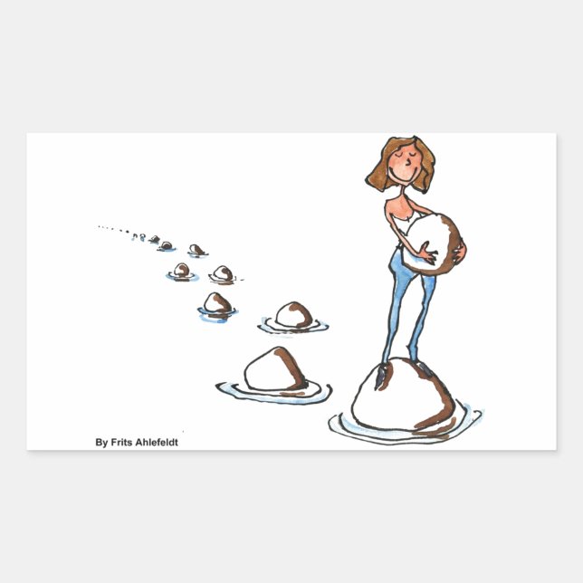 Stepping Forward Rectangular Sticker (Front)