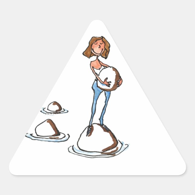 Stepping Forward Triangle Sticker (Front)