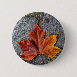 "Stepping into Autumn" 6 Cm Round Badge