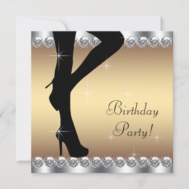 Stepping Into Birthday Party Invitation (Front)