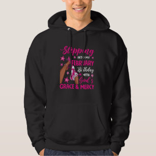 Stepping Into February Birthday Black Girl Shoes H Hoodie